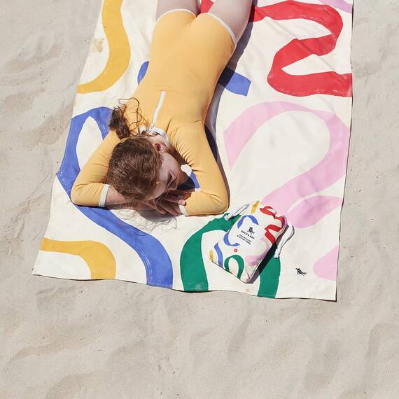 Dock & Bay Handtuch für den Strand mit schnellem Trocknungseffekt, sandabweisend, kompakt und leicht, aus 100 % recycelten Materialien, inklusive Tasche, Größe L (160 x 90 cm)
