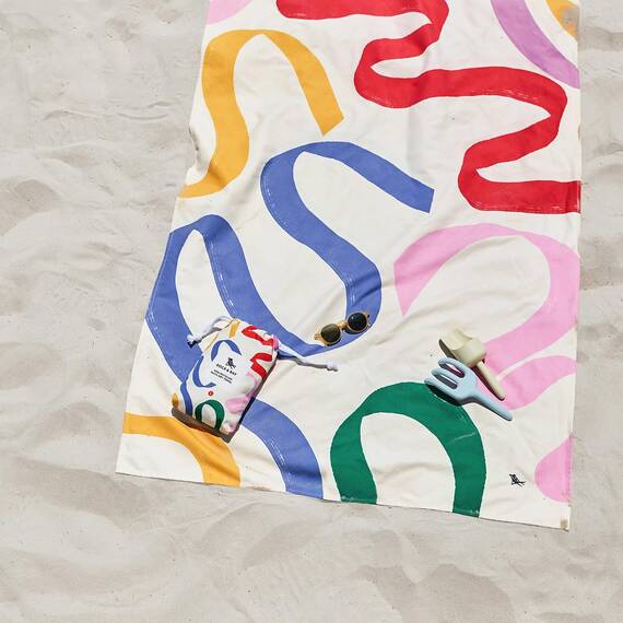 Dock & Bay Handtuch für den Strand mit schnellem Trocknungseffekt, sandabweisend, kompakt und leicht, aus 100 % recycelten Materialien, inklusive Tasche, Größe L (160 x 90 cm)