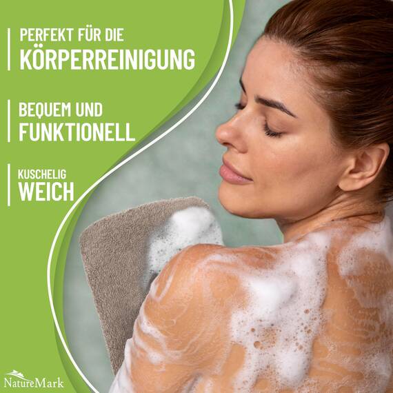 NatureMark 10x Waschhandschuhe aus Frottee 100% Baumwolle – Weich und Robust, Ideal für die tägliche Pflege und Gäste – Sand/Beige, 15x21 cm