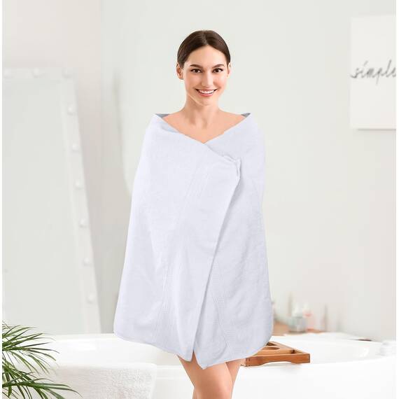 Utopia Towels - 2er-Pack Badetücher Set Premium 100% ringgesponnene Baumwolle 69 x 137 cm Handtücher, sehr saugfähig, weiches Gefühl Duschtücher (Weiß)