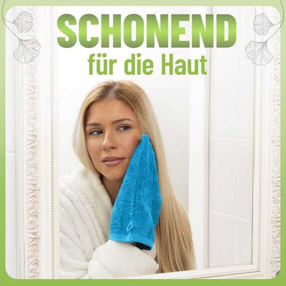 NatureMark 10x Waschhandschuhe aus Frottee 100% Baumwolle – Weich und Robust, Ideal für die tägliche Pflege und Gäste – Türkis, 15x21 cm