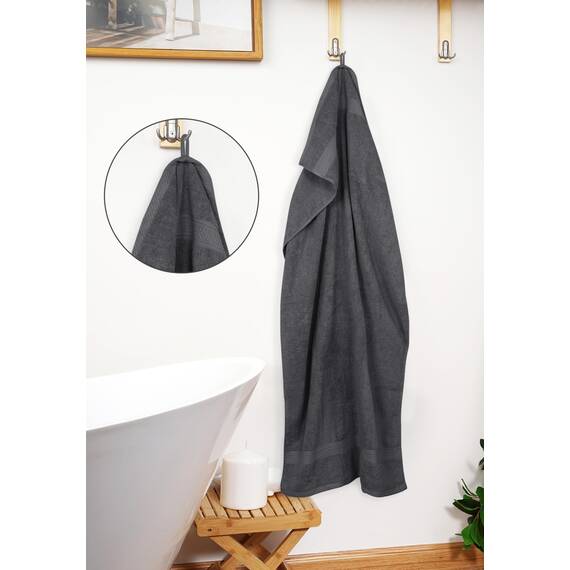 Utopia Towels -Badetücher Set Premium 100% ringgesponnene Baumwolle 69 x 137 cm Handtücher, sehr saugfähig, weiches Gefühl Duschtücher (Grau) (2er-Pack)