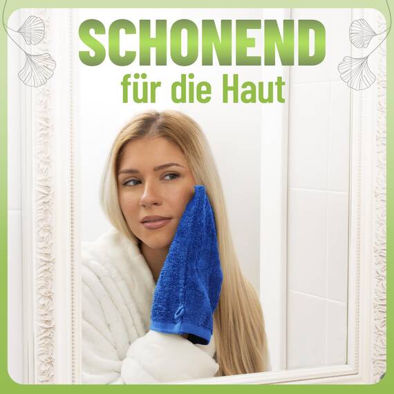 NatureMark 10x Waschhandschuhe aus Frottee 100% Baumwolle – Weich und Robust, Ideal für die tägliche Pflege und Gäste – Royal Blau, 15x21 cm