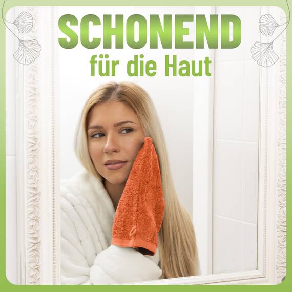 NatureMark 10x Waschhandschuhe aus Frottee 100% Baumwolle – Weich und Robust, Ideal für die tägliche Pflege und Gäste – Terrakotta, 15x21 cm