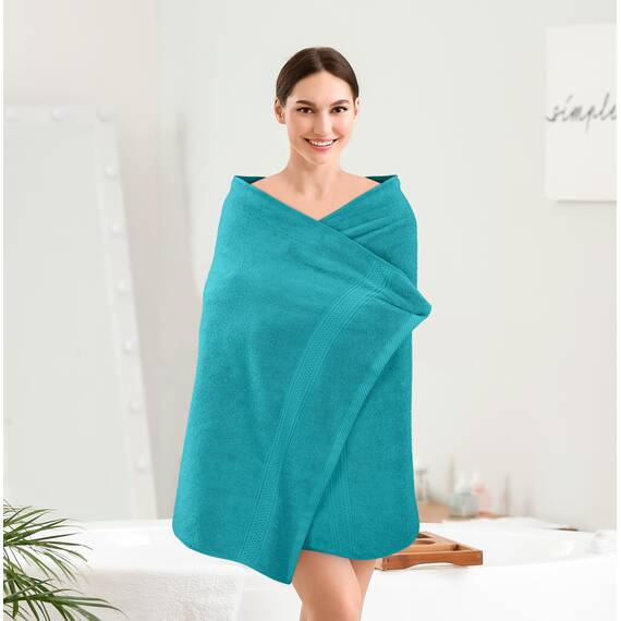 Utopia Towels - 4er-Pack Badetücher Set Premium 100% ringgesponnene Baumwolle 69 x 137 cm Handtücher, sehr saugfähig, weiches Gefühl Duschtücher (Türkis)