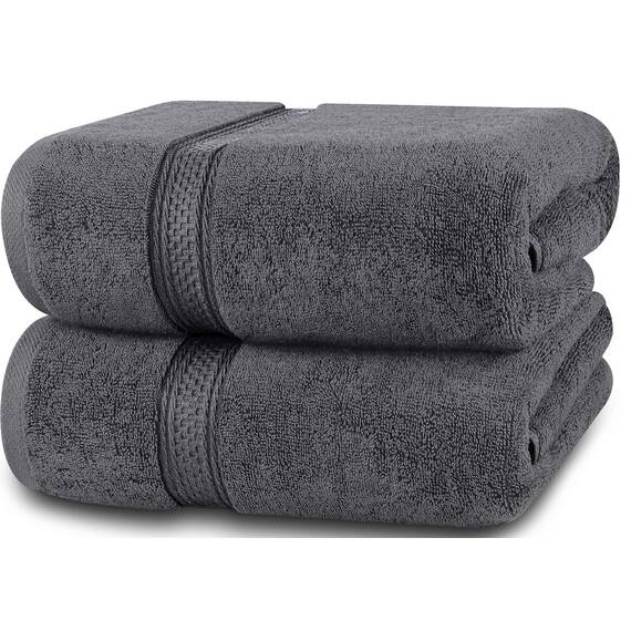 Utopia Towels -Badetücher Set Premium 100% ringgesponnene Baumwolle 69 x 137 cm Handtücher, sehr saugfähig, weiches Gefühl Duschtücher (Grau) (2er-Pack)