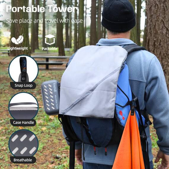 BAGAIL Mikrofaser Handtuch - Kompakt, Ultra Leicht, Schnelltrocknend - Microfaser Handtücher mit Atmungsaktive Eva Box - Perfekte Sporthandtuch, Strandhandtuch, Reisehandtuch und Badehandtücher