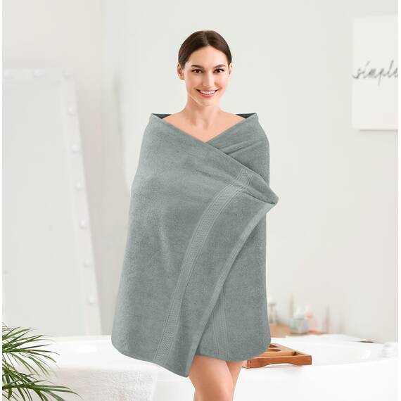 Utopia Towels - 4er-Pack Badetücher Set Premium 100% ringgesponnene Baumwolle 69 x 137 cm Handtücher, sehr saugfähig, weiches Gefühl Duschtücher (Kühles Grau)