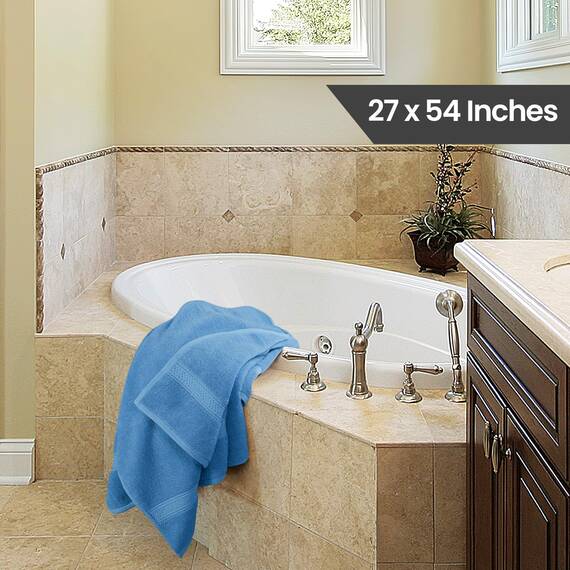 Utopia Towels - 4er-Pack Badetücher Set Premium 100% ringgesponnene Baumwolle 69 x 137 cm Handtücher, sehr saugfähig, weiches Gefühl Duschtücher (Elektroblau)