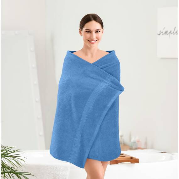 Utopia Towels - 4er-Pack Badetücher Set Premium 100% ringgesponnene Baumwolle 69 x 137 cm Handtücher, sehr saugfähig, weiches Gefühl Duschtücher (Elektroblau)