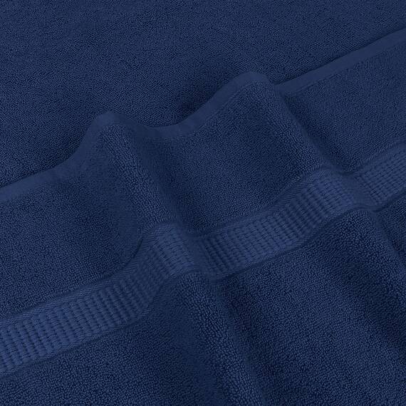Utopia Towels - 2er Badetücher Groß aus Baumwolle mit Aufhänger, Saunatücher,Badehandtücher Groß, Handtücher 90 x 180 cm (Marineblau)