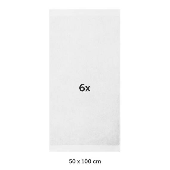 Blumtal Premium Frottier Handtücher Set 6 teilig100% Baumwolle - Oeko-TEX zertifiziertes Towel 6X (50x100 cm) - Ultra saugstarkes Frottiertücher Set waschbar °60 - Handtücher Weiß