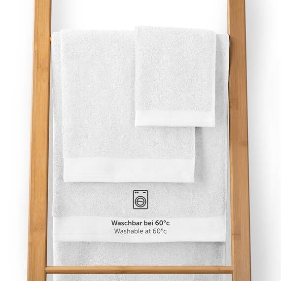 Blumtal Premium Frottier Handtücher Set 8 teilig 100% Baumwolle - Oeko-TEX zertifiziertes Handtuch 50x100 cm (8X) - saugstarke Handtücher waschbar bei 60 °C - Handtuch Weiß