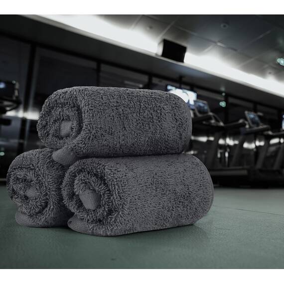 Utopia Towels - 60 Stück Seiftücher, 30x30 cm mit Aufhängeschlaufen, saugfähige Waschlappen zum Abwischen und Reinigen des Gesichts aus 100% Baumwolle (Grau)