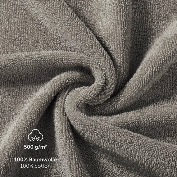 Blumtal Premium Frottier Handtücher Set 6 teilig100% Baumwolle - Oeko-TEX zertifiziertes Towel 6X (50x100 cm) - Ultra saugstarkes Frottiertücher Set waschbar °60 - Handtücher Grau