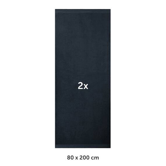 Blumtal Premium Frottier Handtücher Set 2 teilig 100% Baumwolle - Oeko-TEX zertifiziertes Towel 2X (50x100 cm) - Ultra saugstarkes Frottier Handtücher Set waschbar °60 - Handtuch Dunkelblau