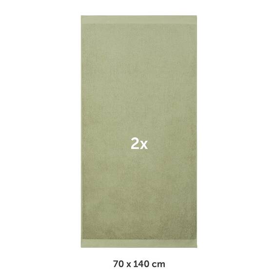 Blumtal Premium Frottier Handtücher Set 2 teilig 100% Baumwolle - Oeko-TEX zertifiziertes Badetuch 2X (70x140 cm) - Ultra saugstarkes Frottiertücher Set waschbar °60 - Towel - Handtuch Grün