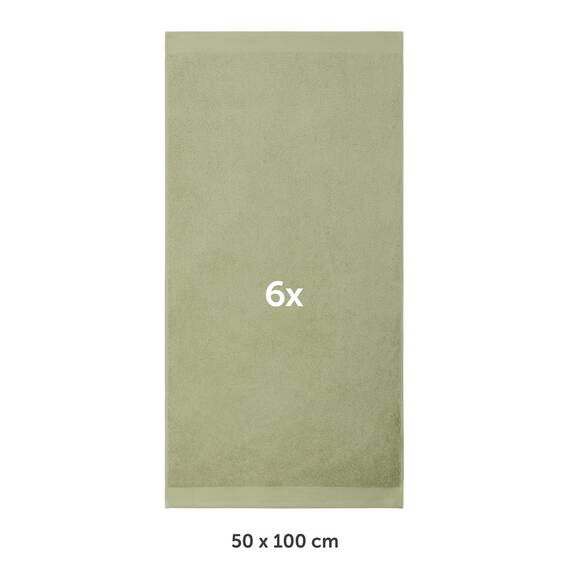 Blumtal Premium Frottier Handtücher Set 6 teilig100% Baumwolle - Oeko-TEX zertifiziertes Towel 6X (50x100 cm) - Ultra saugstarkes Frottiertücher Set waschbar °60 - Handtücher Grün