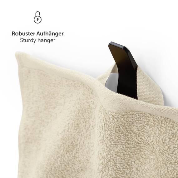 Blumtal Premium Frottier Handtücher Set 4 teilig 100% Baumwolle - Oeko-TEX zertifiziertes Badetuch 2X (70x140 cm) + Towel 2X (50x100 cm) - Ultra saugstarke Frottiertücher - Handtücher Set Beige