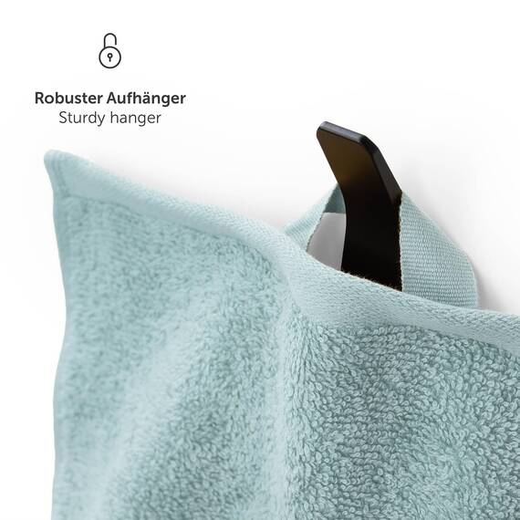 Blumtal Premium Frottier Gästehandtücher Set 24 teilig 100% Baumwolle - Oeko-TEX zertifiziertes Gästehandtuch 24x (30x30 cm) - Ultra saugstarkes Gästetücher Set waschbar °60 - Handtücher Hellblau
