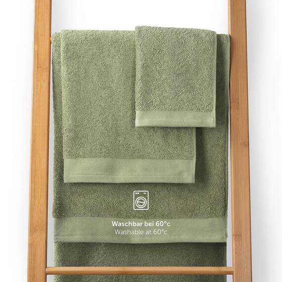 Blumtal Premium Frottier Handtücher Set 6 teilig100% Baumwolle - Oeko-TEX zertifiziertes Towel 6X (50x100 cm) - Ultra saugstarkes Frottiertücher Set waschbar °60 - Handtücher Grün