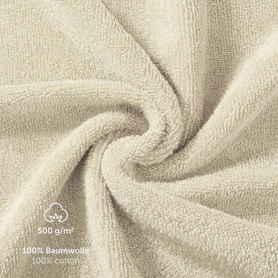Blumtal Premium Frottier Gästehandtücher Set 24 teilig 100% Baumwolle - Oeko-TEX zertifiziertes Gästehandtuch 24x (30x30 cm) - Ultra saugstarkes Gästetücher Set waschbar °60 - Handtücher Beige