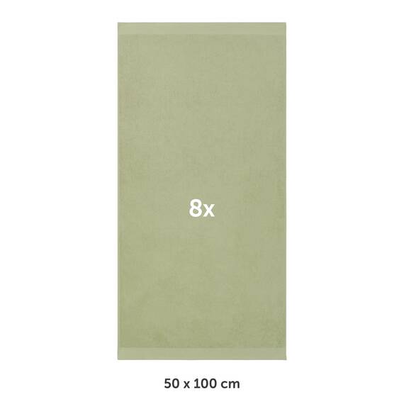 Blumtal Premium Frottier Handtücher Set 8 teilig 100% Baumwolle - Oeko-TEX zertifizierte Handtücher 8X (50x100 cm) - saugstarke Handtücher waschbar bei 60 °C - Handtuch Grün Pastel