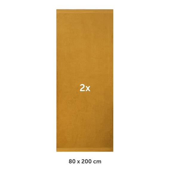 Blumtal Premium Frottier Handtücher Set 2 teilig 100% Baumwolle - Oeko-TEX zertifiziertes Towel 2X (50x100 cm) - Ultra saugstarkes Frottier Handtücher Set waschbar °60 - Towel - Handtuch Gelb
