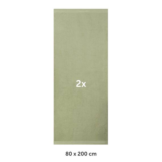 Blumtal Premium Frottier Handtücher Set 2 teilig 100% Baumwolle - Oeko-TEX zertifiziertes Towel 2X (50x100 cm) - Ultra saugstarkes Frottier Handtücher Set waschbar °60 - Towel - Handtuch Grün