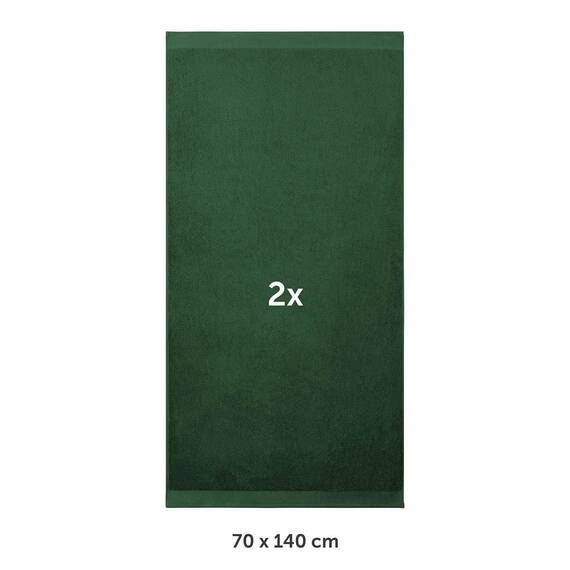 Blumtal Premium Frottier Handtücher Set 2 teilig 100% Baumwolle - Oeko-TEX zertifiziertes Badetuch 2X (70x140 cm) - Ultra saugstarkes Frottiertücher Set waschbar °60 - Towel - Handtuch Grün