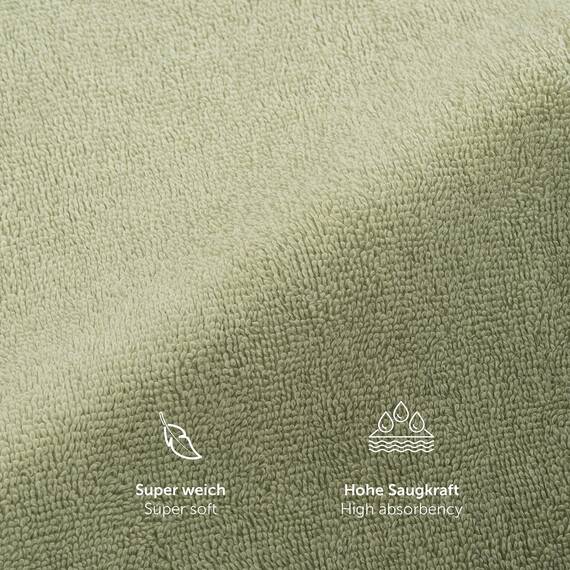 Blumtal Premium Frottier Handtücher Set 8 teilig 100% Baumwolle - Oeko-TEX zertifizierte Handtücher 8X (50x100 cm) - saugstarke Handtücher waschbar bei 60 °C - Handtuch Grün Pastel
