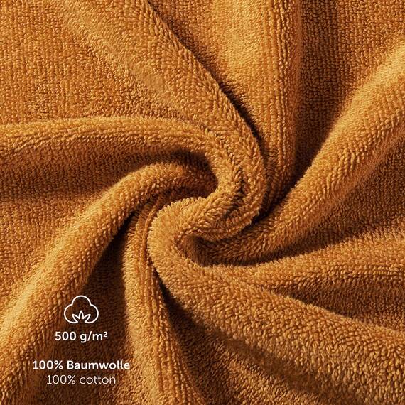 Blumtal Premium Frottier Handtücher Set 10 teilig 100% Baumwolle - Oeko-TEX zert. Badetuch 2X (70x140 cm) + Handtuch 4X (50x100 cm) + Gästehandtuch 2X (30x30 cm) + Waschlappen 2X (15x20 cm) - Braun