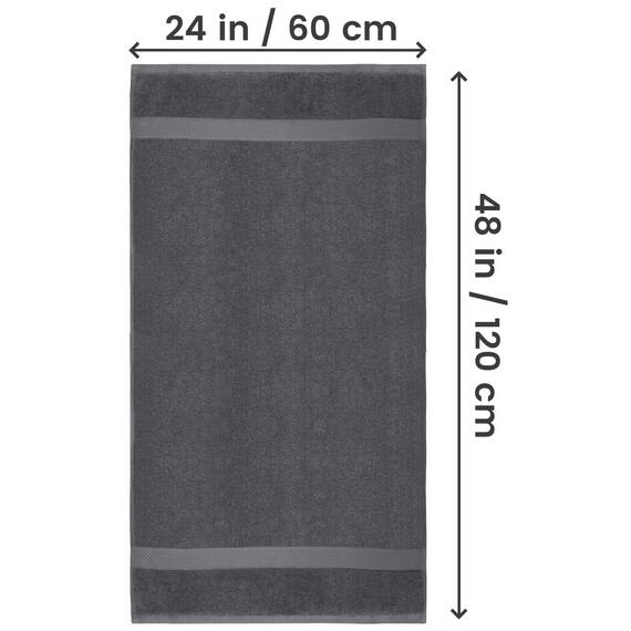 Utopia Towels - 6er-Pack mittelgroße Badetücher aus 100% Baumwolle mit Aufhängeschlaufen, 60x120 cm Duschtuch, weiche und saugfähige Handtücher (Grau)