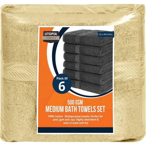 Utopia Towels Badetücher, 61 x 121 cm, 6er-Pack