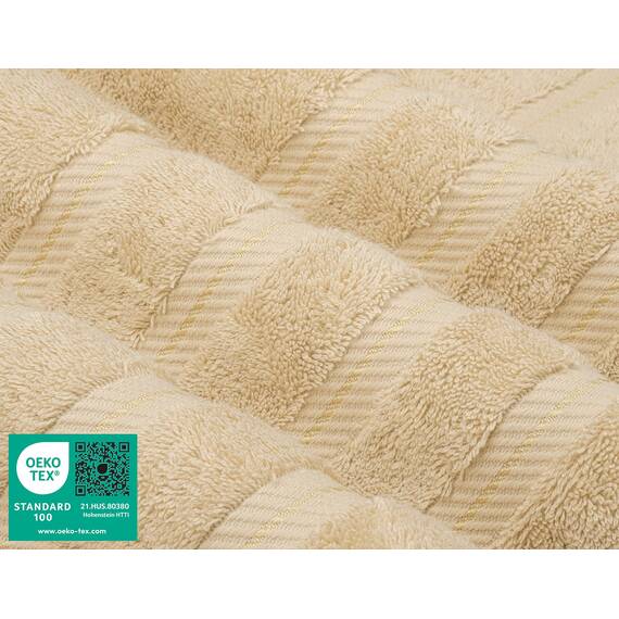 American Soft Linen Premium 3-teiliges Handtuch-Set, 1 Badetuch, 1 Handtuch, 1 Waschlappen, 100% Baumwolle, türkische Handtücher für Badezimmer, Beige