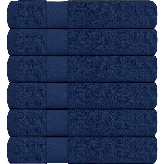 Utopia Towels - 6er-Pack mittelgroße Badetücher aus 100% Baumwolle mit Aufhängeschlaufen, 60x120 cm Duschtuch, weiche und saugfähige Handtücher (Marineblau)