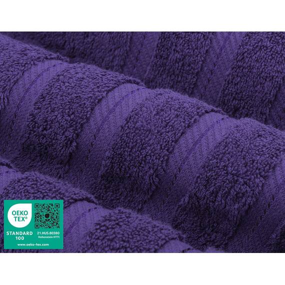 American Soft Linen Premium 3-teiliges Handtuch-Set, 1 Badetuch, 1 Handtuch, 1 Waschlappen, 100% Baumwolle, türkische Handtücher für Badezimmer, Lila