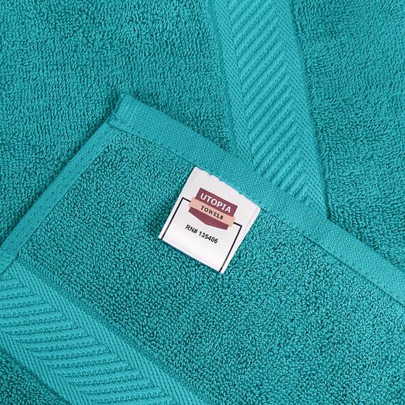 Utopia Towels - 6er-Pack mittelgroße Badetücher aus 100% Baumwolle mit Aufhängeschlaufen, 60x120 cm Duschtuch, weiche und saugfähige Handtücher (Türkis)