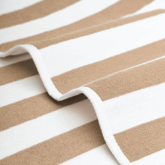 American Soft Linen Cabana gestreifte Strandtücher, 76,2 x 152,4 cm, 4 Stück, übergroße Pool-Handtücher, schnelltrocknend, sandfrei, Beige
