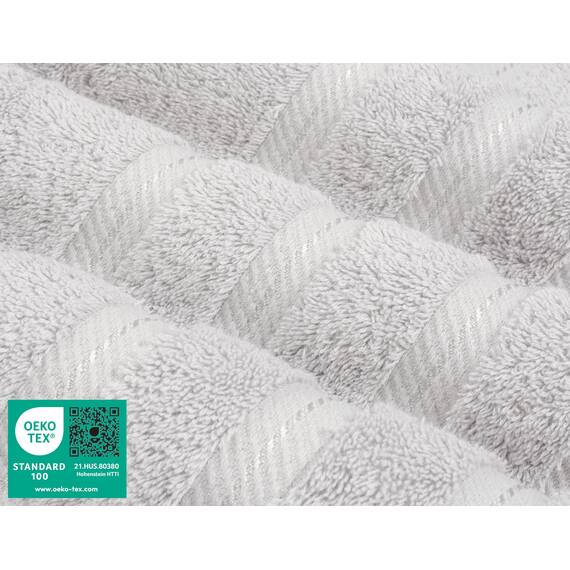 American Soft Linen Luxuriöses 6-teiliges Handtuch-Set, 2 Badetücher, 2 Handtücher, 2 Waschlappen, 100% türkische Baumwolle, Handtücher für Badezimmer, silbergraue Handtuch-Sets