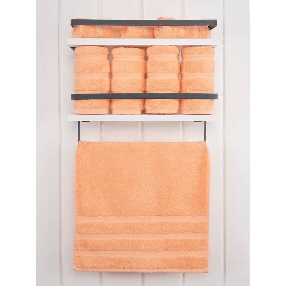 American Soft Linen Luxus-Handtücher für Badezimmer, 600 g/m², 100 % Baumwolle, türkisches 4-teiliges Handtuch-Set, Handtücher für Küche, Pfirsich