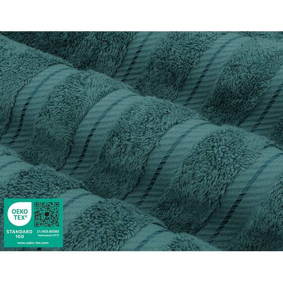 American Soft Linen Luxuriöses 6-teiliges Handtuch-Set, 2 Badetücher, 2 Handtücher, 2 Waschlappen, 100% Baumwolle, türkische Handtücher für Badezimmer, Blaugrün