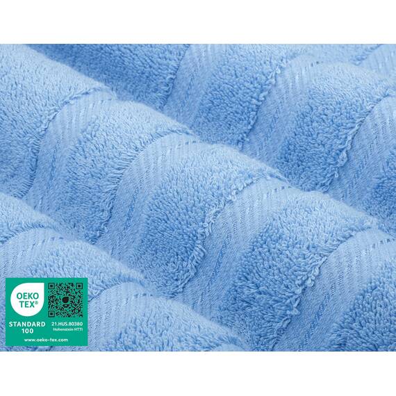 American Soft Linen Luxus-Handtücher für Badezimmer, 600 g/m², 100 % Baumwolle, türkisches 4-teiliges Handtuch-Set, Handtücher für Küche, Himmelblau