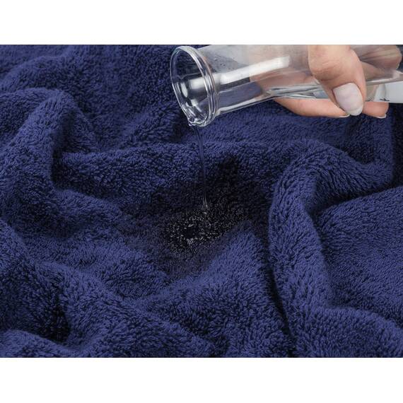 American Soft Linen, 6-teiliges Handtuch-Set, 100% türkische Baumwolle, Handtücher für Badezimmer, weich, saugfähig, 2 Badetücher, 2 Handtücher, 2 Waschlappen, Marineblau