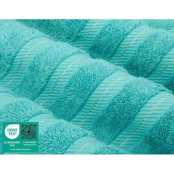 American Soft Linen Luxuriöses 6-teiliges Handtuch-Set, 2 Badetücher, 2 Handtücher, 2 Waschlappen, 100% türkische Baumwolle, Handtücher für Badezimmer, türkisblaue Handtuch-Sets