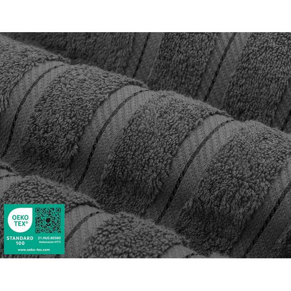 American Soft Linen Luxus-Handtücher für Badezimmer, 100% Baumwolle, türkisches 4-teiliges Handtuch-Set, 600 g/m², Handtücher für Küche, Dunkelgrau