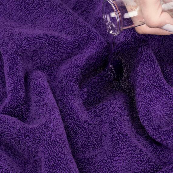 American Soft Linen Salem 4-teiliges türkisches Badetuchset für Badezimmer, 100% Baumwolle, 600 g/m², weich, saugfähig, schnell trocknend, Lila