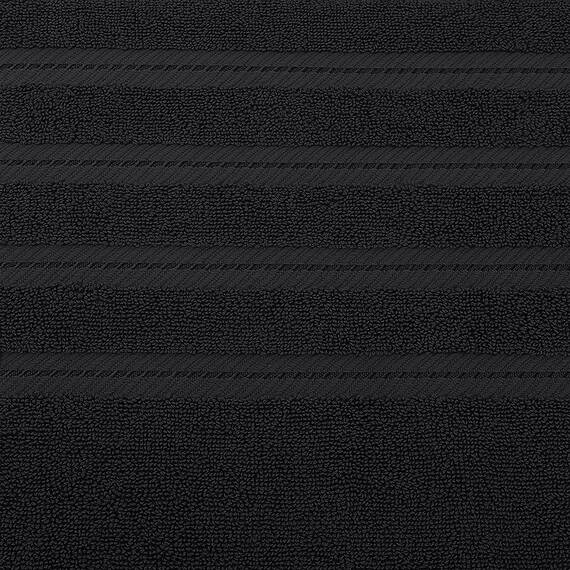 American Soft Linen, Handtuch-Set, 100% türkische Baumwolle, 6-teilig, saugfähig, langlebig, weich und flauschig, für Hotel- und Spa-Badetücher, 610 g/m², 2 Badetücher (Badwäsche-Set, schwarz)