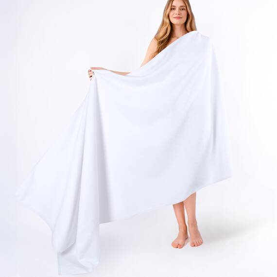American Soft Linen Übergroßes Badetuch für Badezimmer, 100% Baumwolle, türkisches Jumbo-Badetuch für Erwachsene, 100% Baumwolle, weißes Badetuch