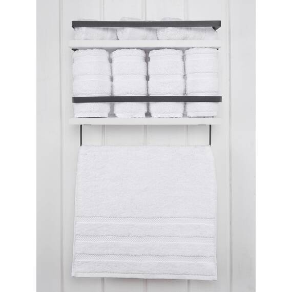 American Soft Linen Luxus-Handtücher für Badezimmer, 100% Baumwolle, Türkisches 4-teiliges Set, 600 g/m², für Küche, Weiß
